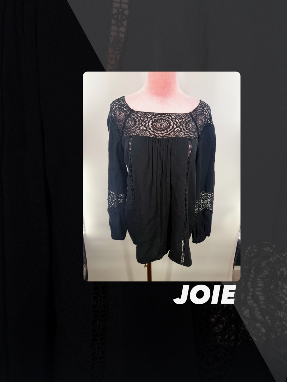 EUC Joie Bellange Crochet Lace Blouse